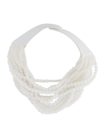 Fairchild Baldwin Leather & Bead Multistrand Necklace