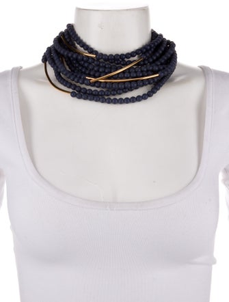 Fairchild Baldwin Leather & Bead Multistrand Necklace