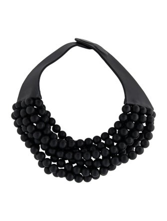Fairchild Baldwin Leather & Bead Collar Necklace