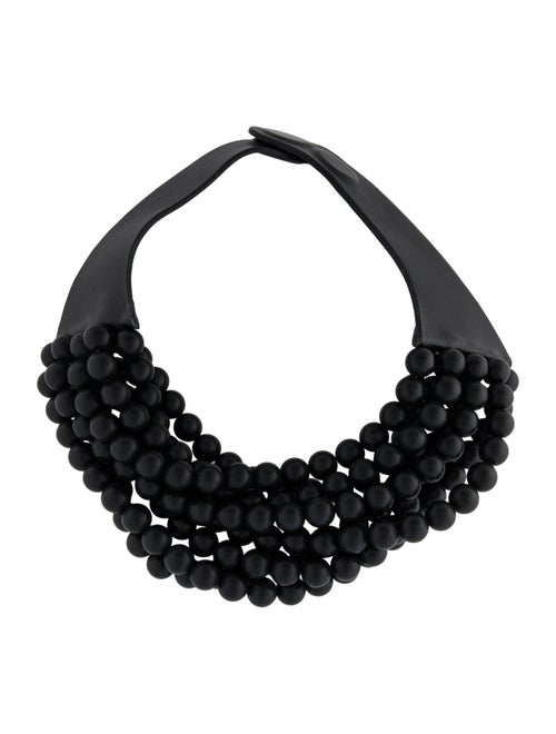 Fairchild Baldwin Leather & Bead Collar Necklace