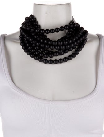 Fairchild Baldwin Leather & Bead Collar Necklace