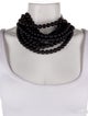 Fairchild Baldwin Leather & Bead Collar Necklace