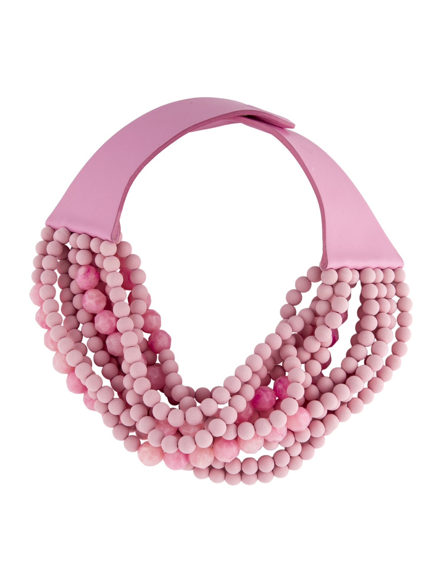 Fairchild Baldwin Leather, Resin, & Beaded Multi Strand Necklace