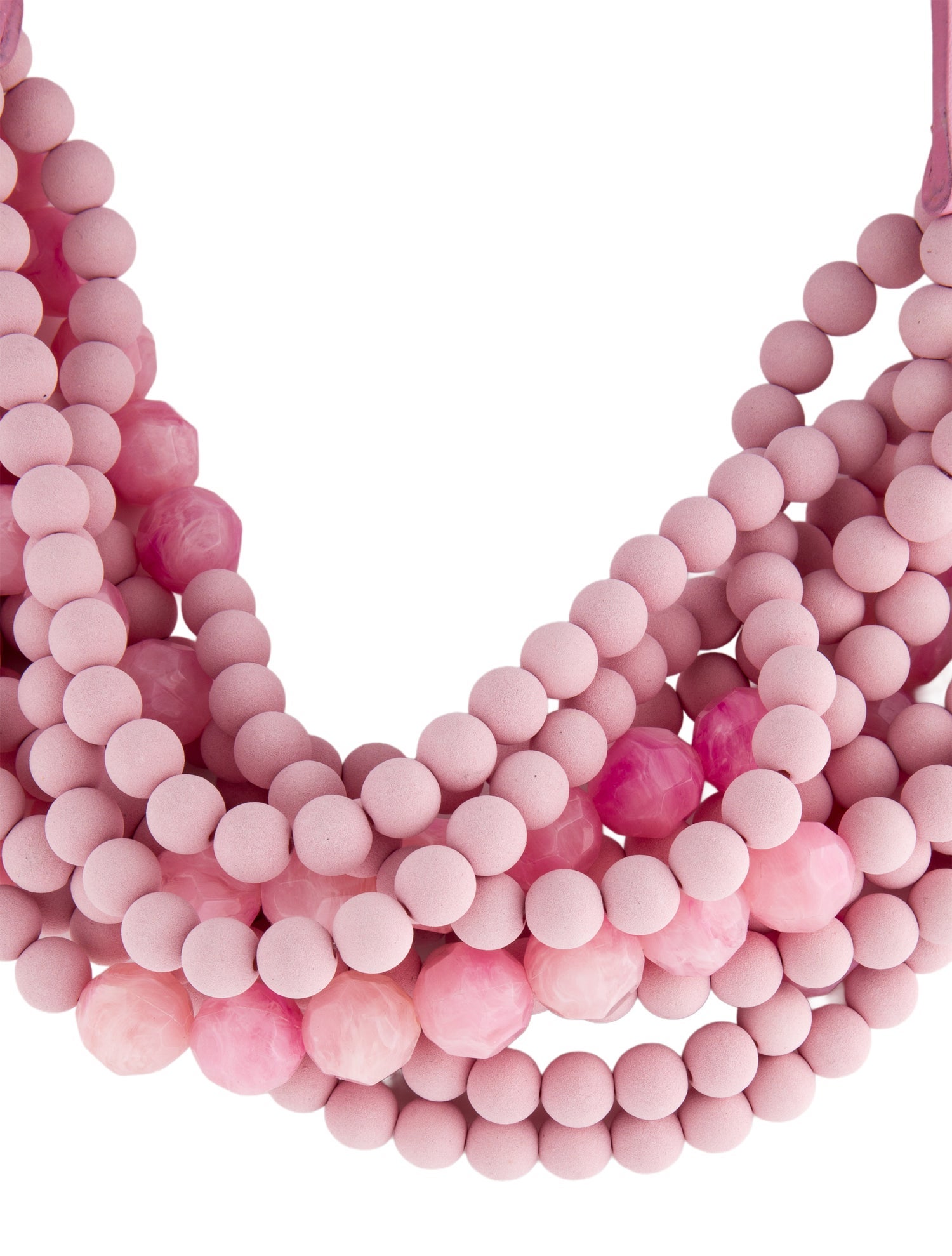 Fairchild Baldwin Leather, Resin, & Beaded Multi Strand Necklace