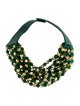 Fairchild Baldwin Leather & Bead Collar Necklace