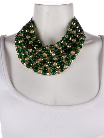Fairchild Baldwin Leather & Bead Collar Necklace