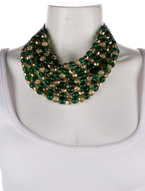 Fairchild Baldwin Leather & Bead Collar Necklace