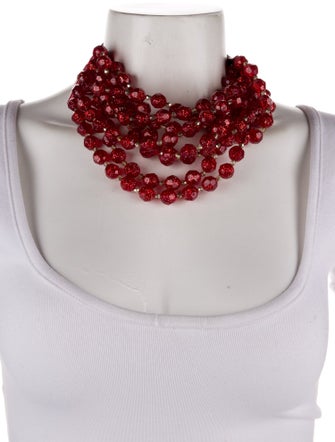 Fairchild Baldwin Leather & Bead Multistrand Necklace