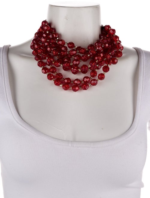 Fairchild Baldwin Leather & Bead Multistrand Necklace