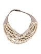 Fairchild Baldwin Leather & Bead Collar Necklace