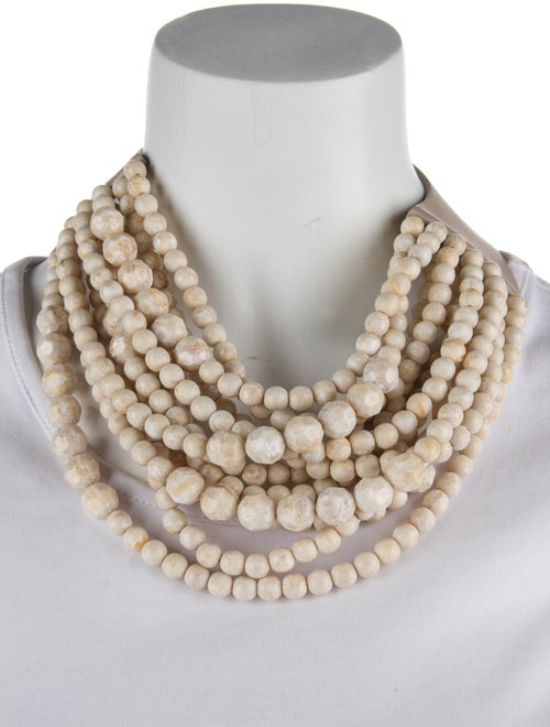 Fairchild Baldwin Leather & Bead Collar Necklace