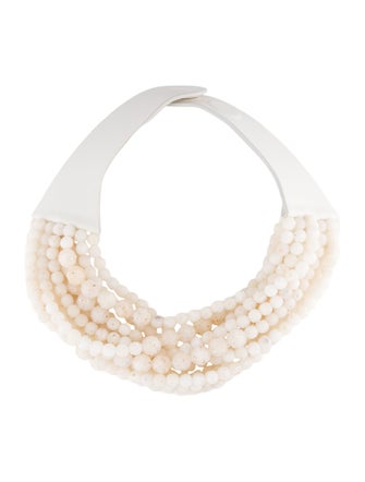 Fairchild Baldwin Leather & Bead Collar Necklace