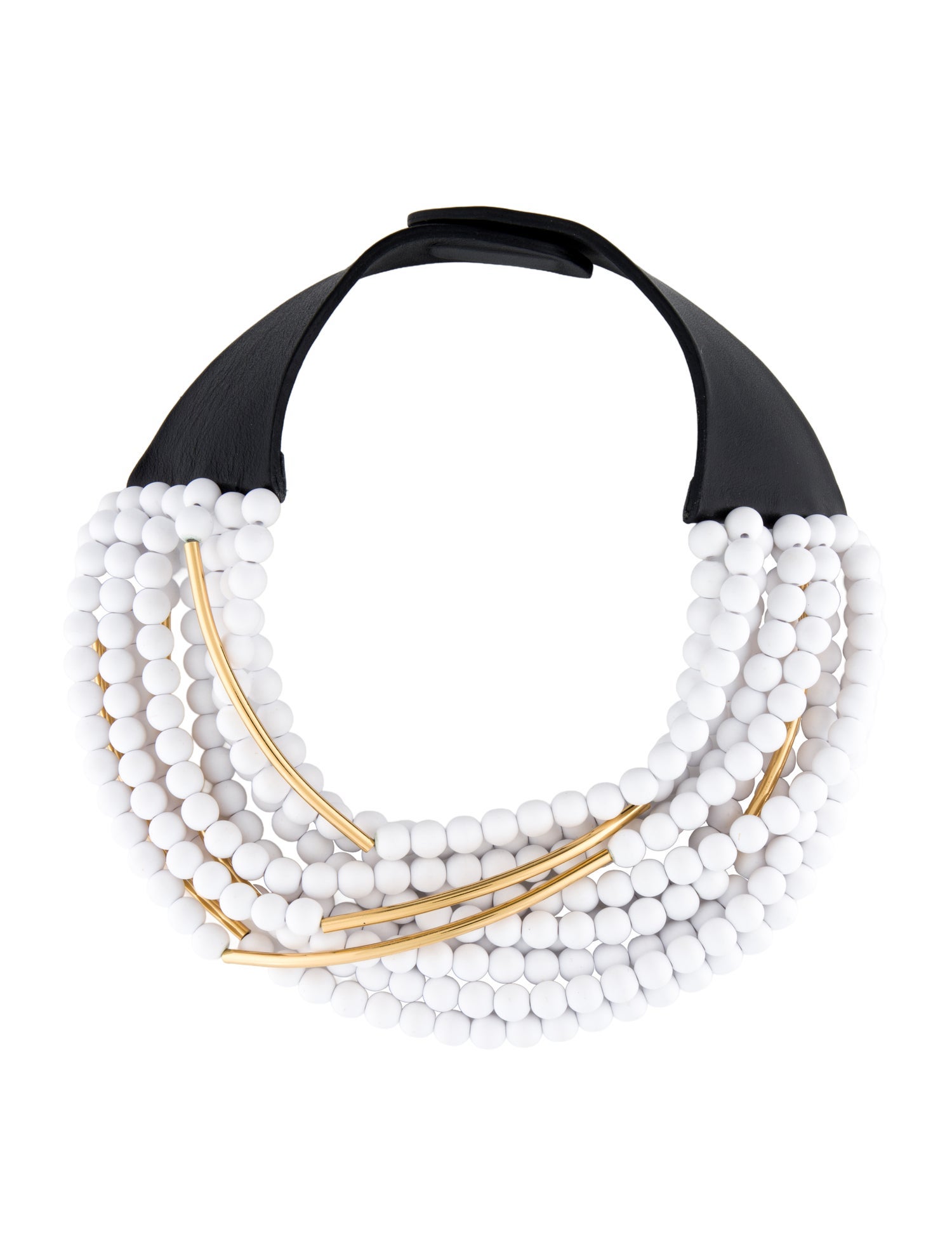 Fairchild Baldwin Leather & Bead Collar Necklace