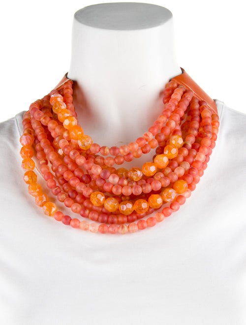 Fairchild Baldwin Leather & Rein Beaded Multistrand Necklace