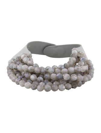 Fairchild Baldwin Leather & Resin, Bead 'Bella' Collar Necklace