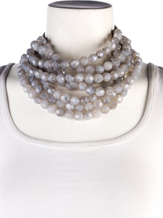 Fairchild Baldwin Leather & Resin, Bead 'Bella' Collar Necklace