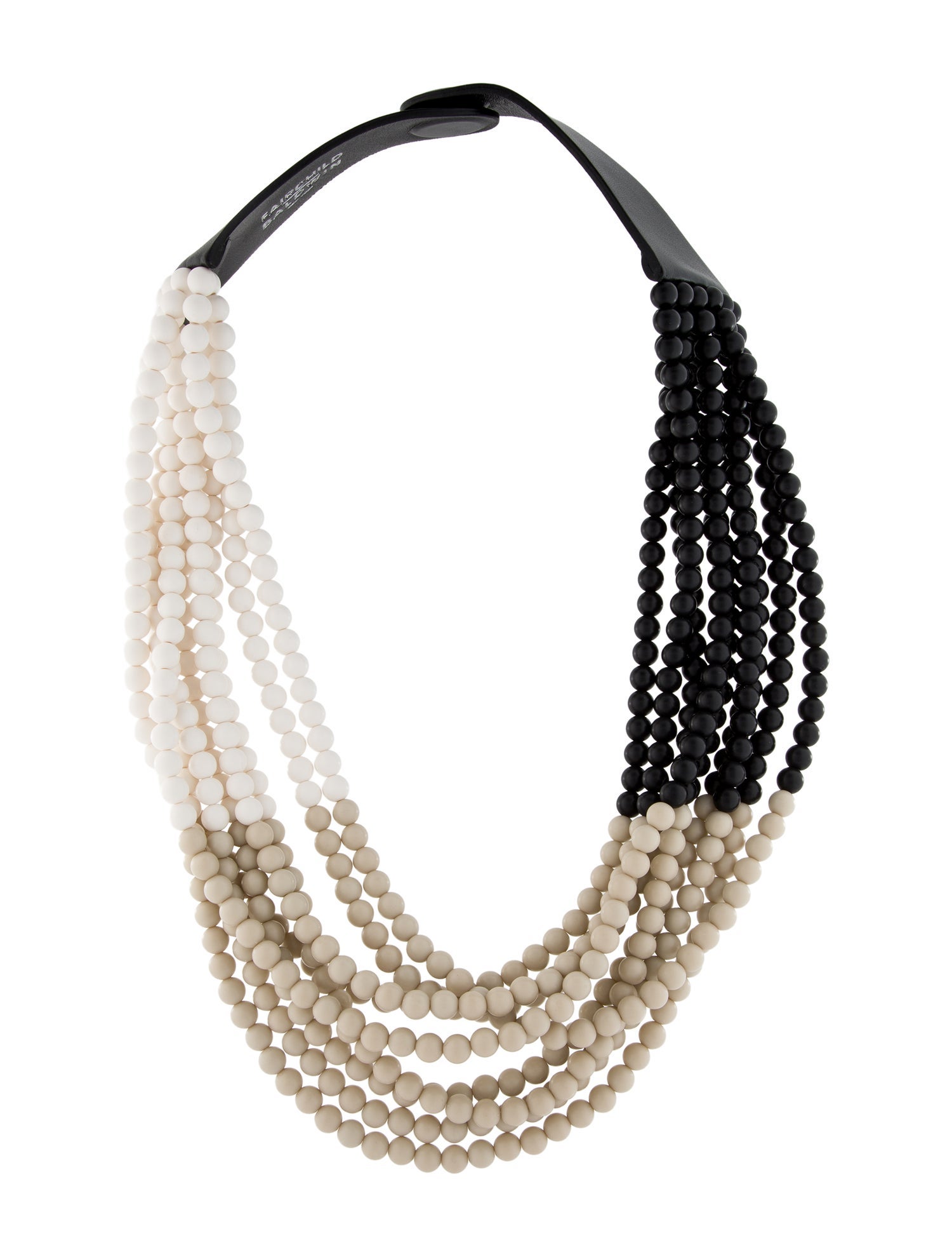Fairchild Baldwin Leather Beaded Multistrand Necklace