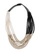 Fairchild Baldwin Leather Beaded Multistrand Necklace