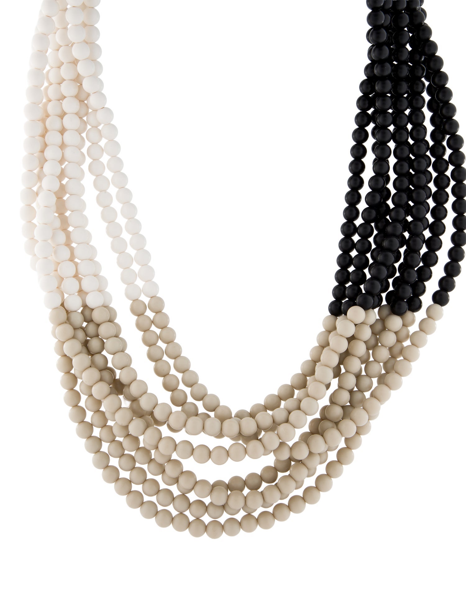 Fairchild Baldwin Leather Beaded Multistrand Necklace