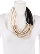 Fairchild Baldwin Leather Beaded Multistrand Necklace