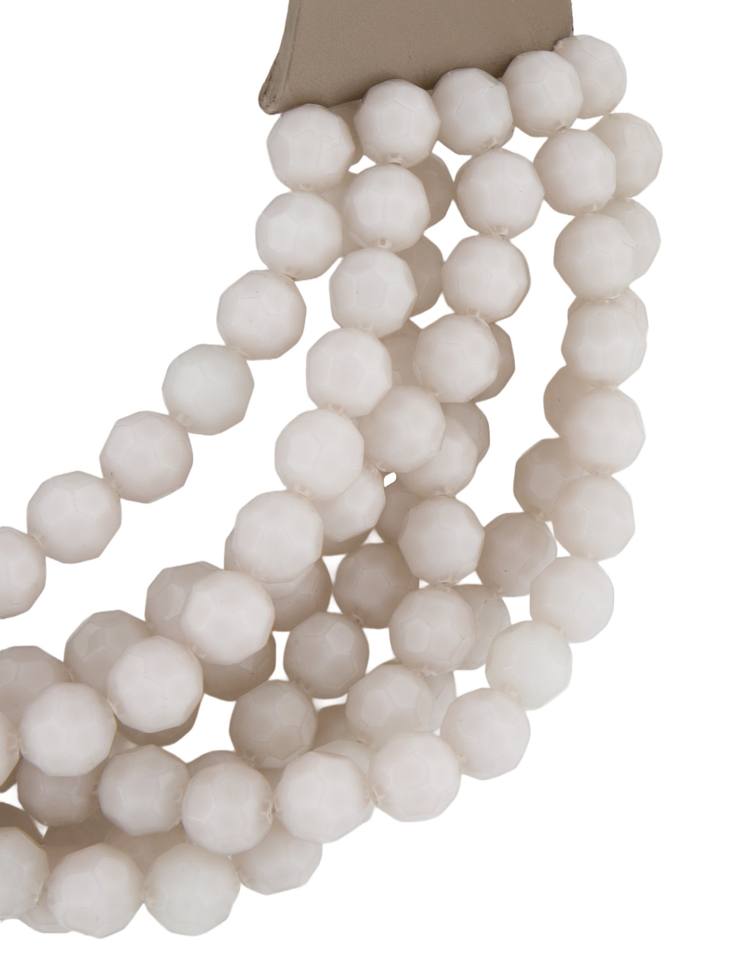 Fairchild Baldwin Leather & Bead Multistrand Collar Necklace