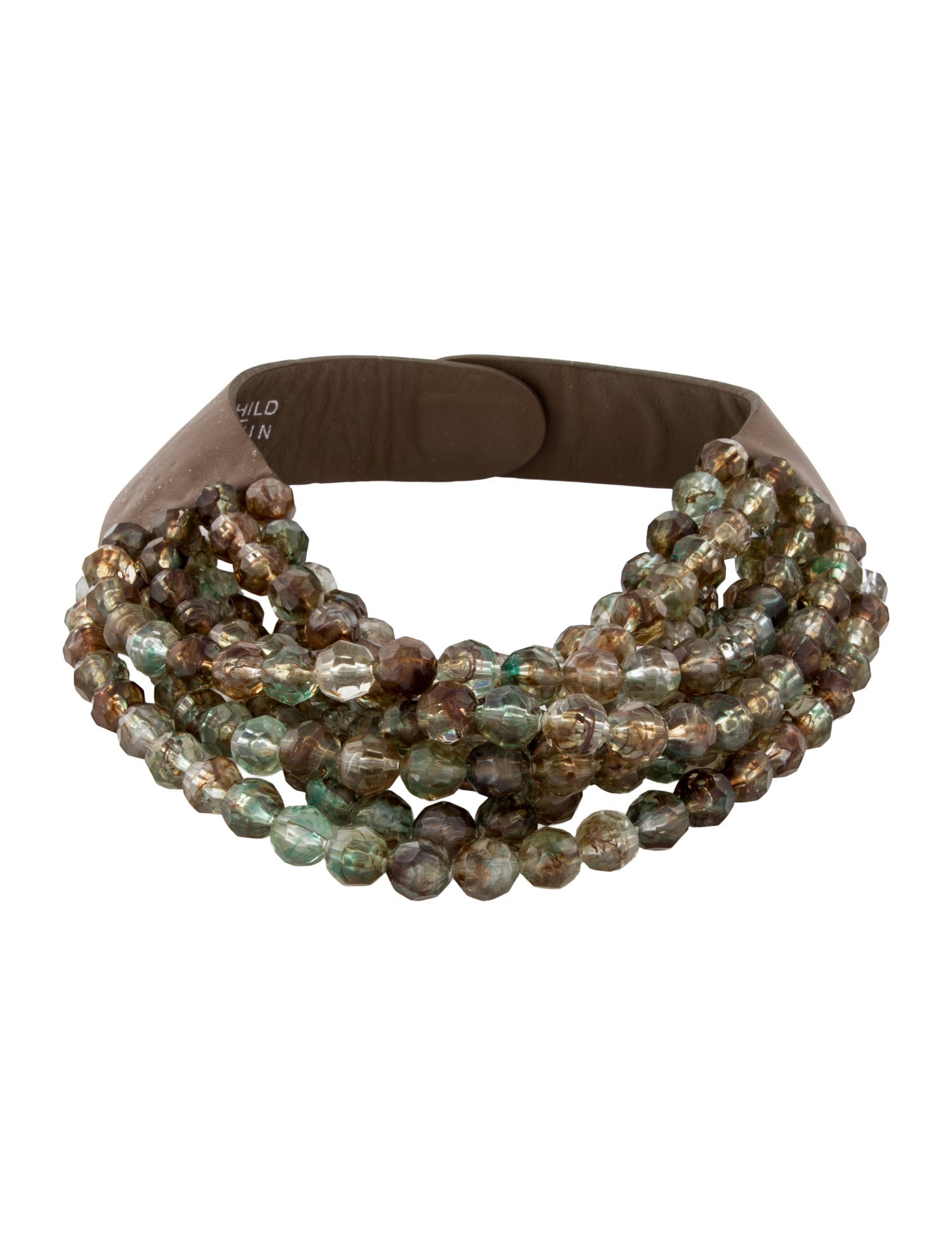 Fairchild Baldwin Leather & Bead Collar Necklace