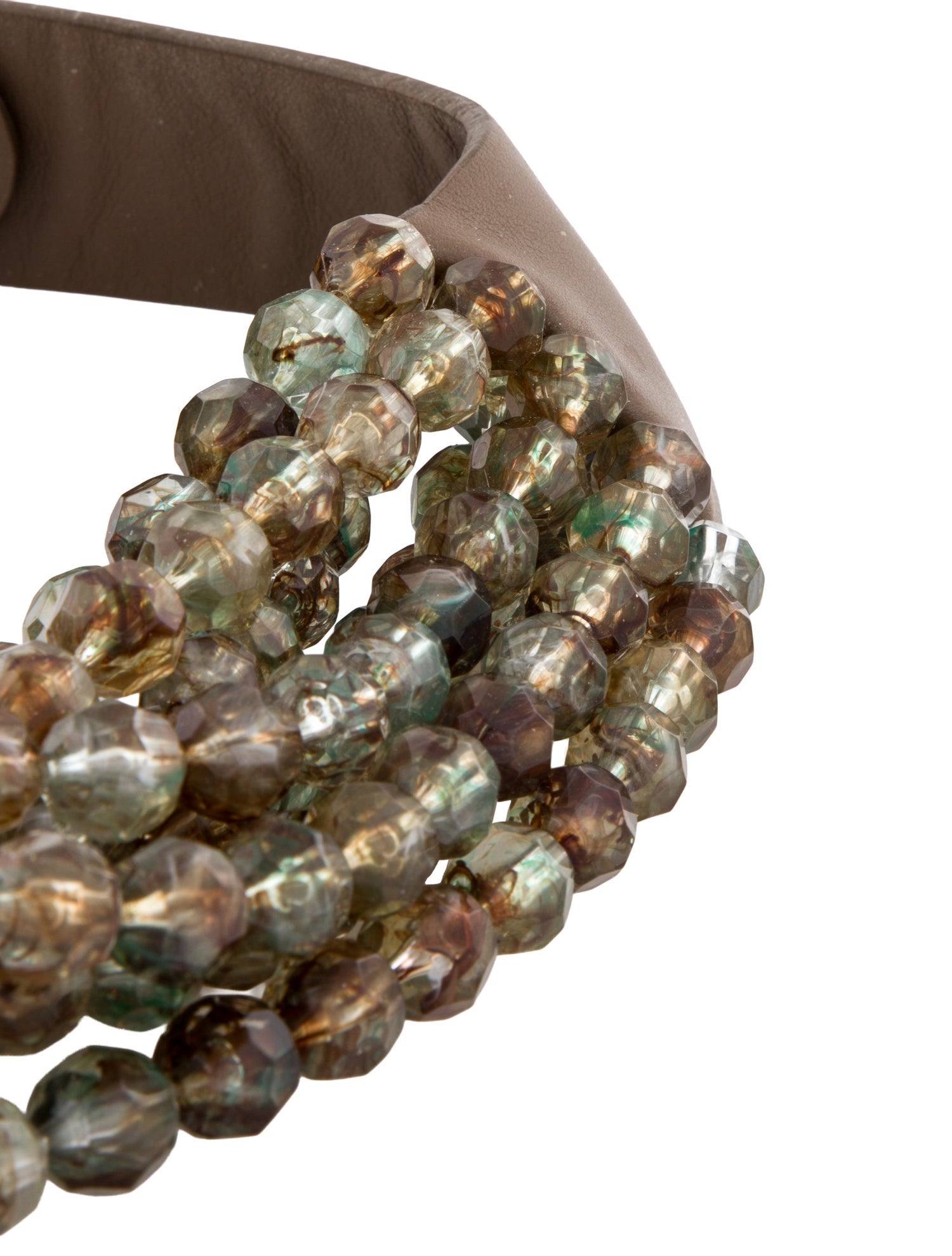 Fairchild Baldwin Leather & Bead Collar Necklace