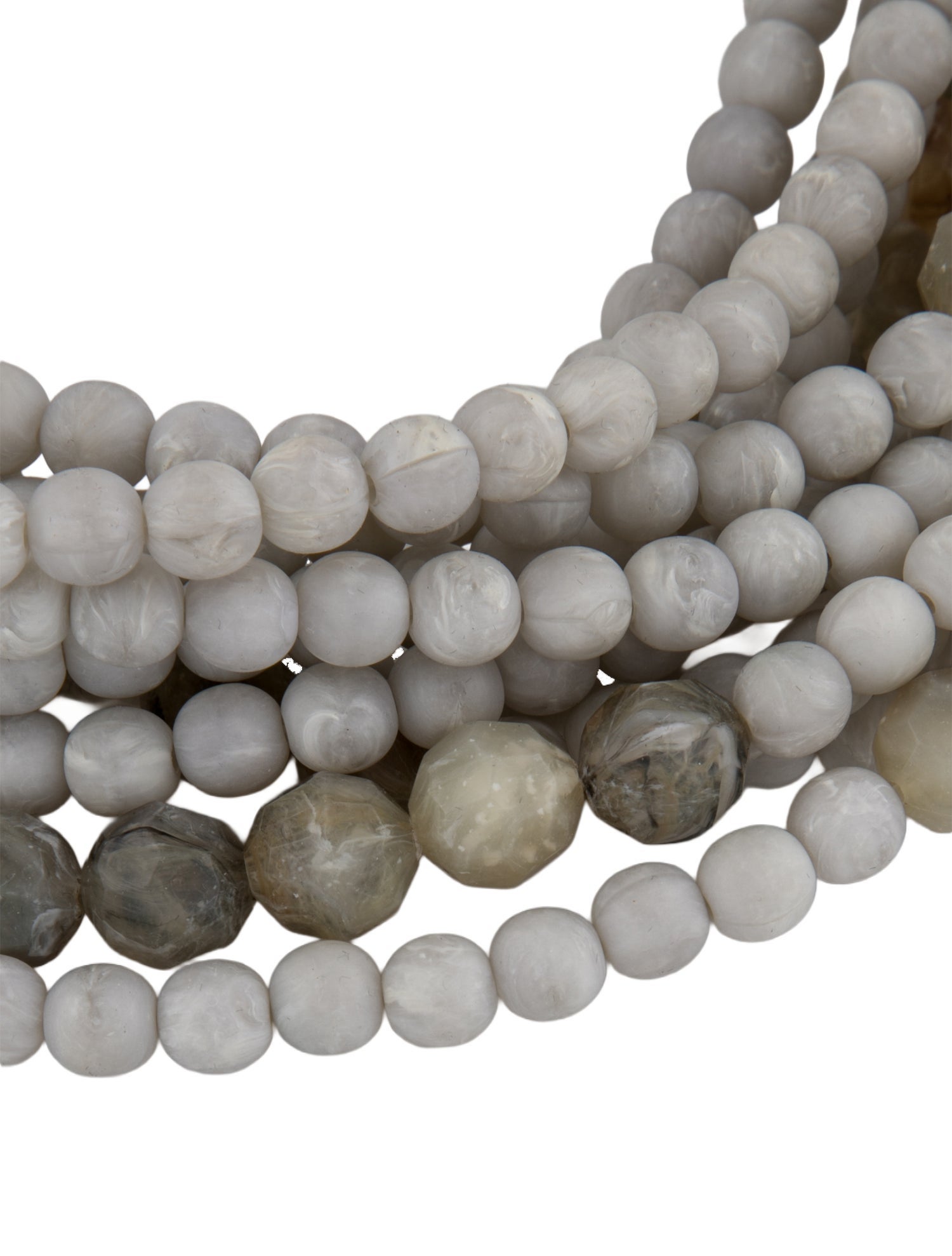 Fairchild Baldwin Leather & Bead Multistrand Collar Necklace