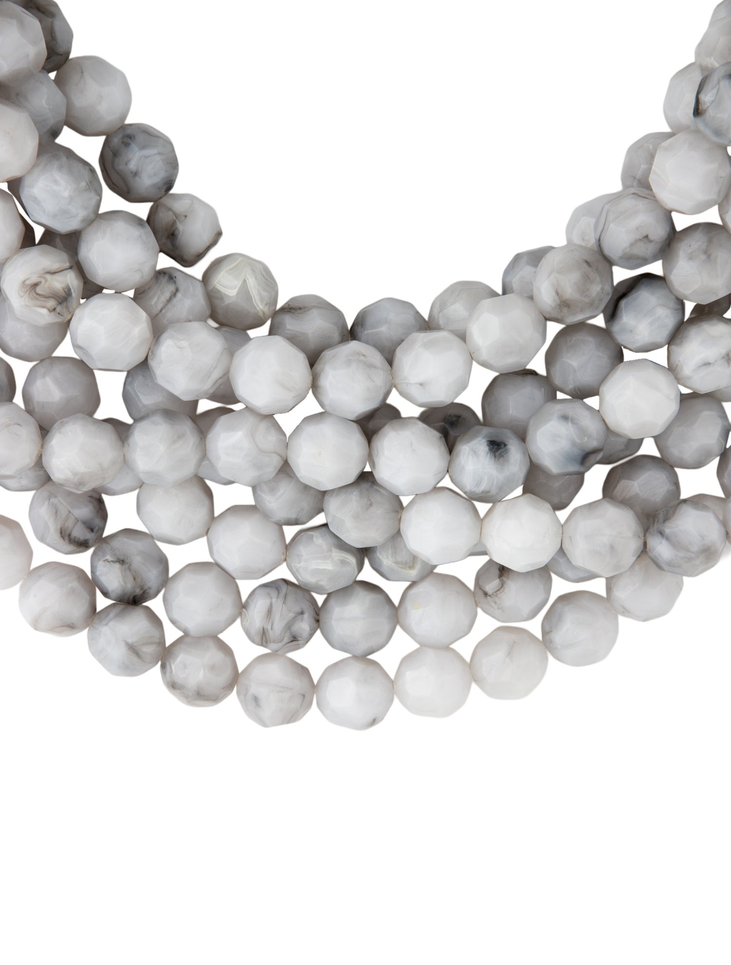 Fairchild Baldwin Bead & Leather Multistrand Collar Nekclace