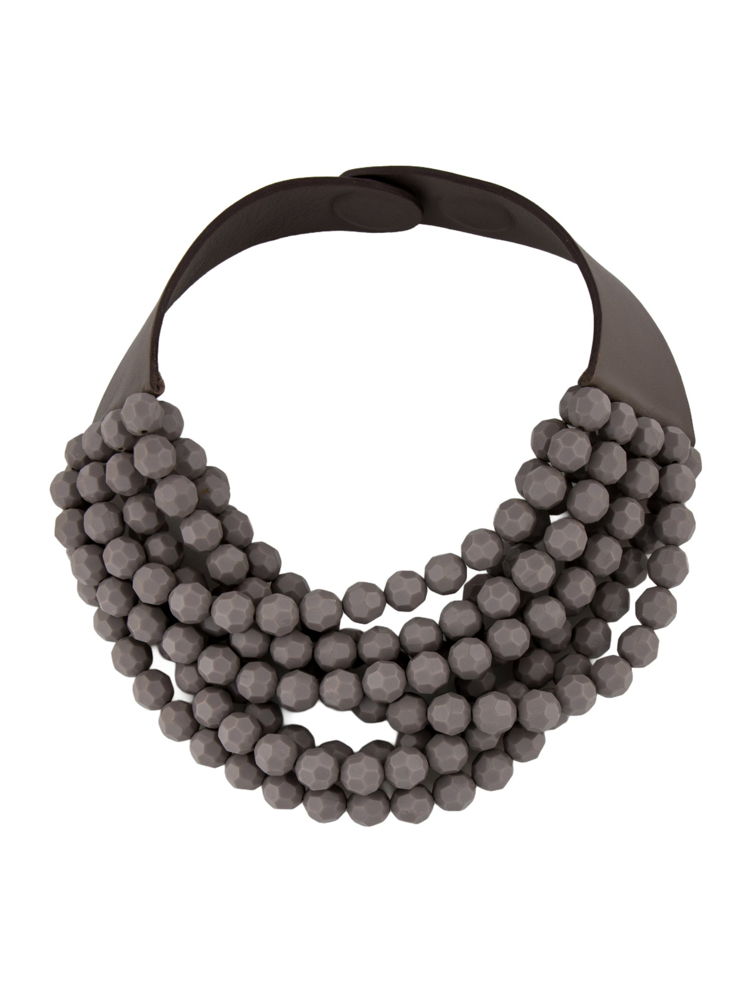 Fairchild Baldwin Leather & Bead Collar Necklace