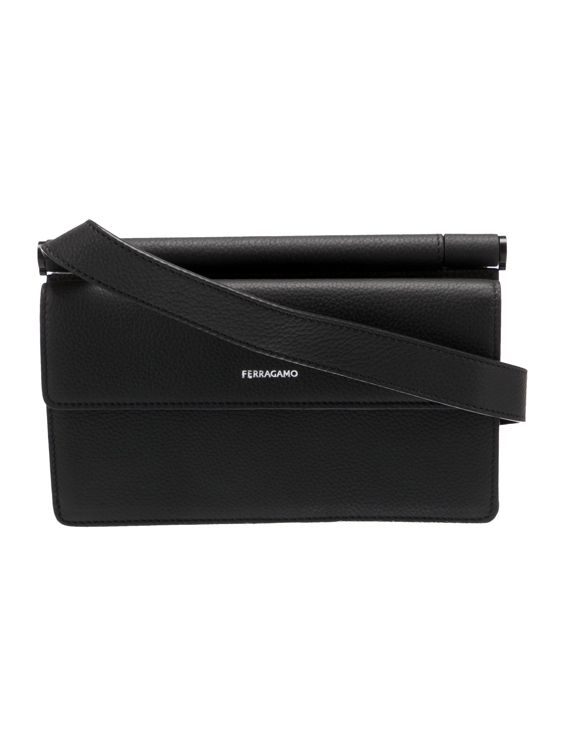 Ferragamo leather crossbody bag Black Crossbody Bags, Handbags FRGMO20685 The RealReal