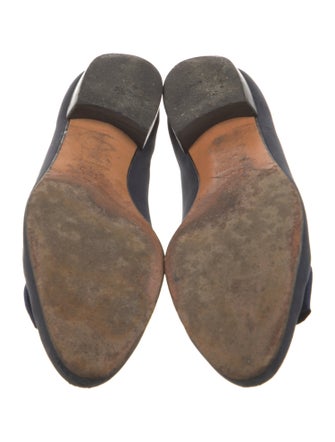 Ferragamo Suede Bow Accents Flats