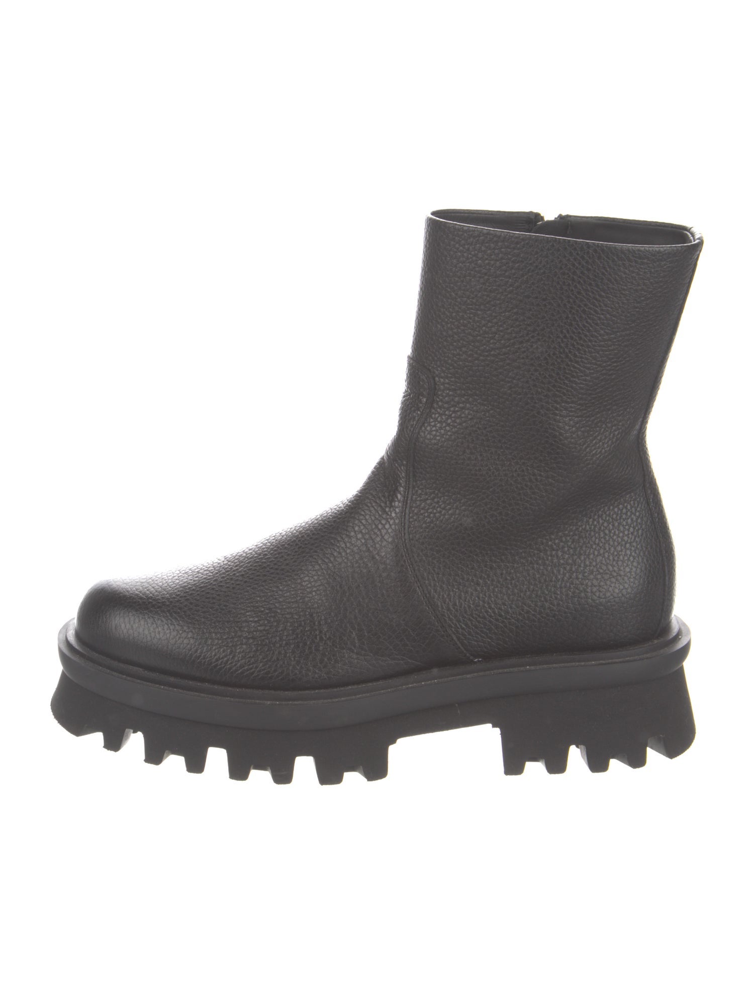 Ferragamo Leather Combat Boots