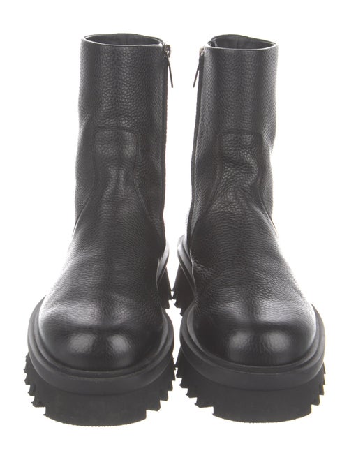 Ferragamo Leather Combat Boots