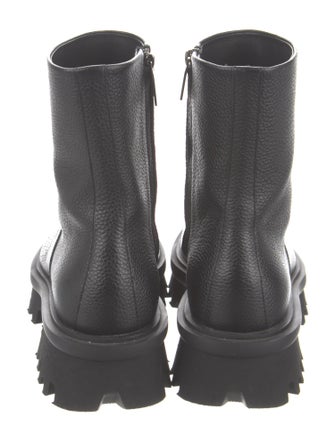Ferragamo Leather Combat Boots