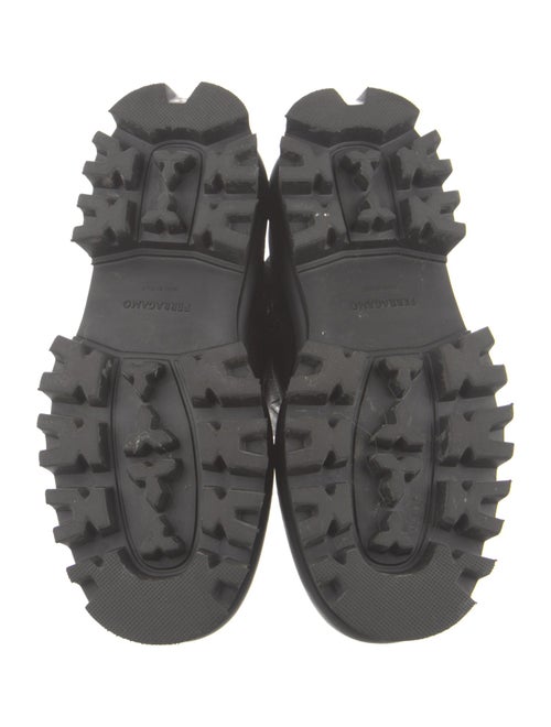 Ferragamo Leather Combat Boots