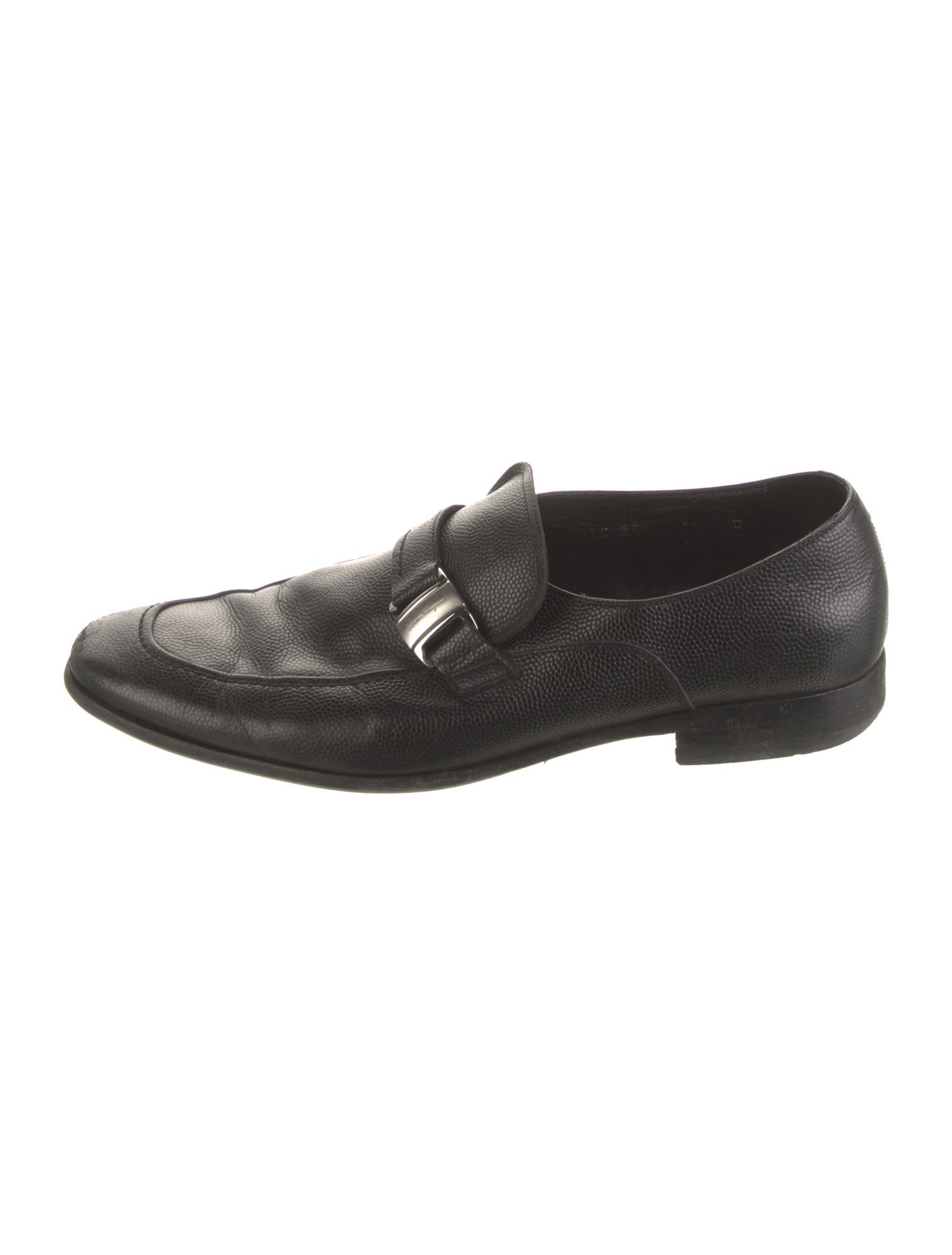 Ferragamo Gancini Logo Leather Dress Loafers