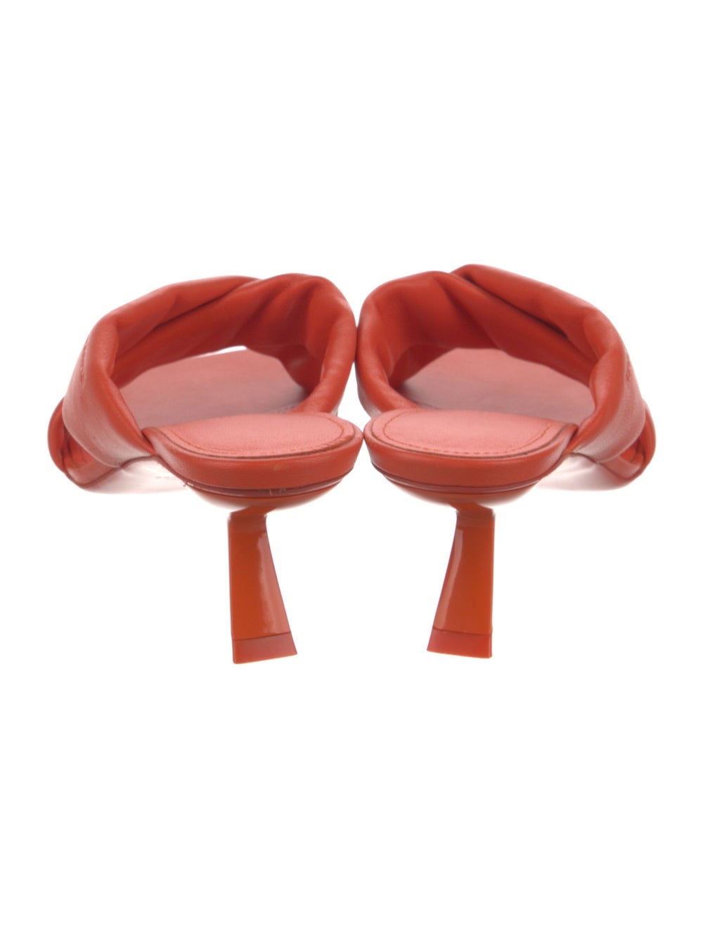 Ferragamo Leather Slides Red Crossover Straps - image 4