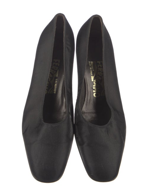 Ferragamo Satin Crystal Embellishments Pumps