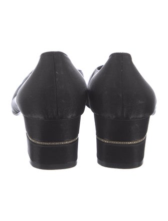 Ferragamo Satin Crystal Embellishments Pumps