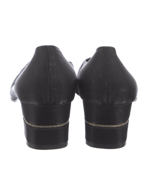Ferragamo Satin Crystal Embellishments Pumps