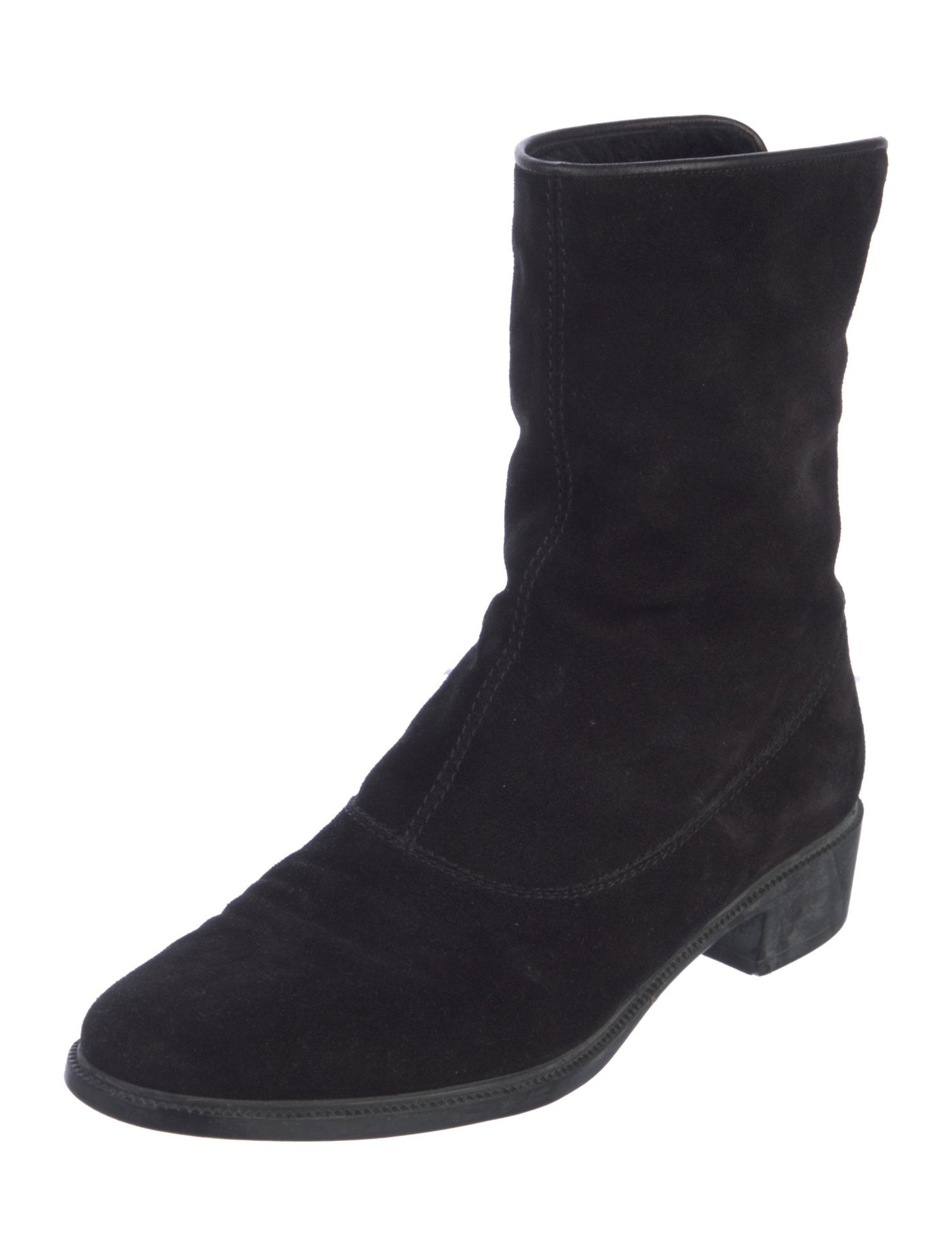 Ferragamo Suede Combat Boots