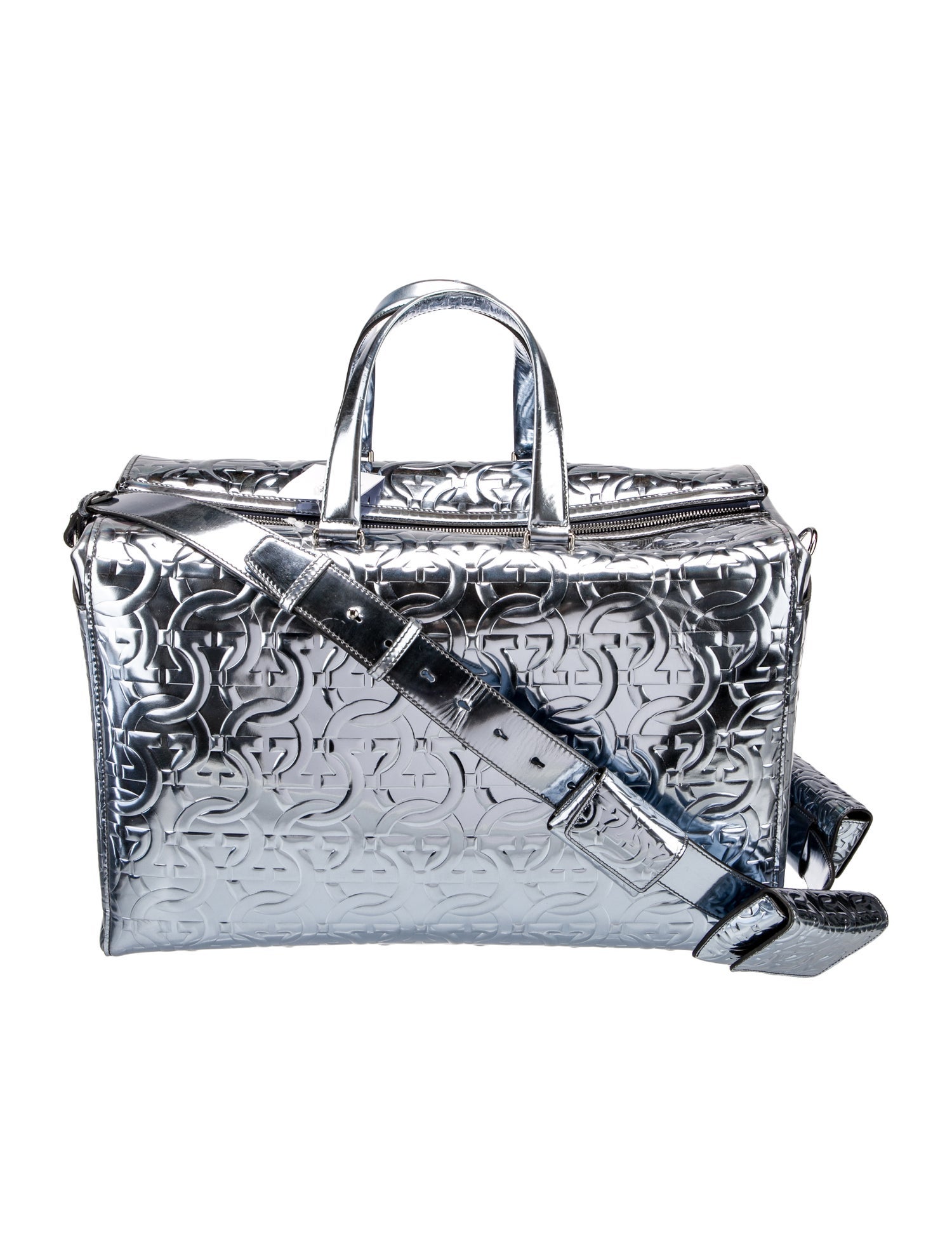 Ferragamo Patent Leather Weekender Bag