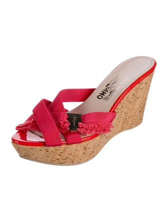 Ferragamo Raw-Edge Trim Slides