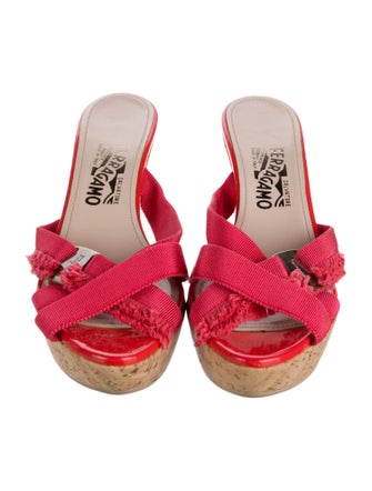 Ferragamo Raw-Edge Trim Slides