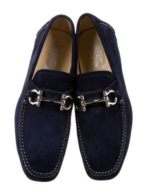 Ferragamo Gancio Logo Suede Drivers