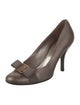 Salvatore Ferragamo Vara Bow Accent Leather Pumps