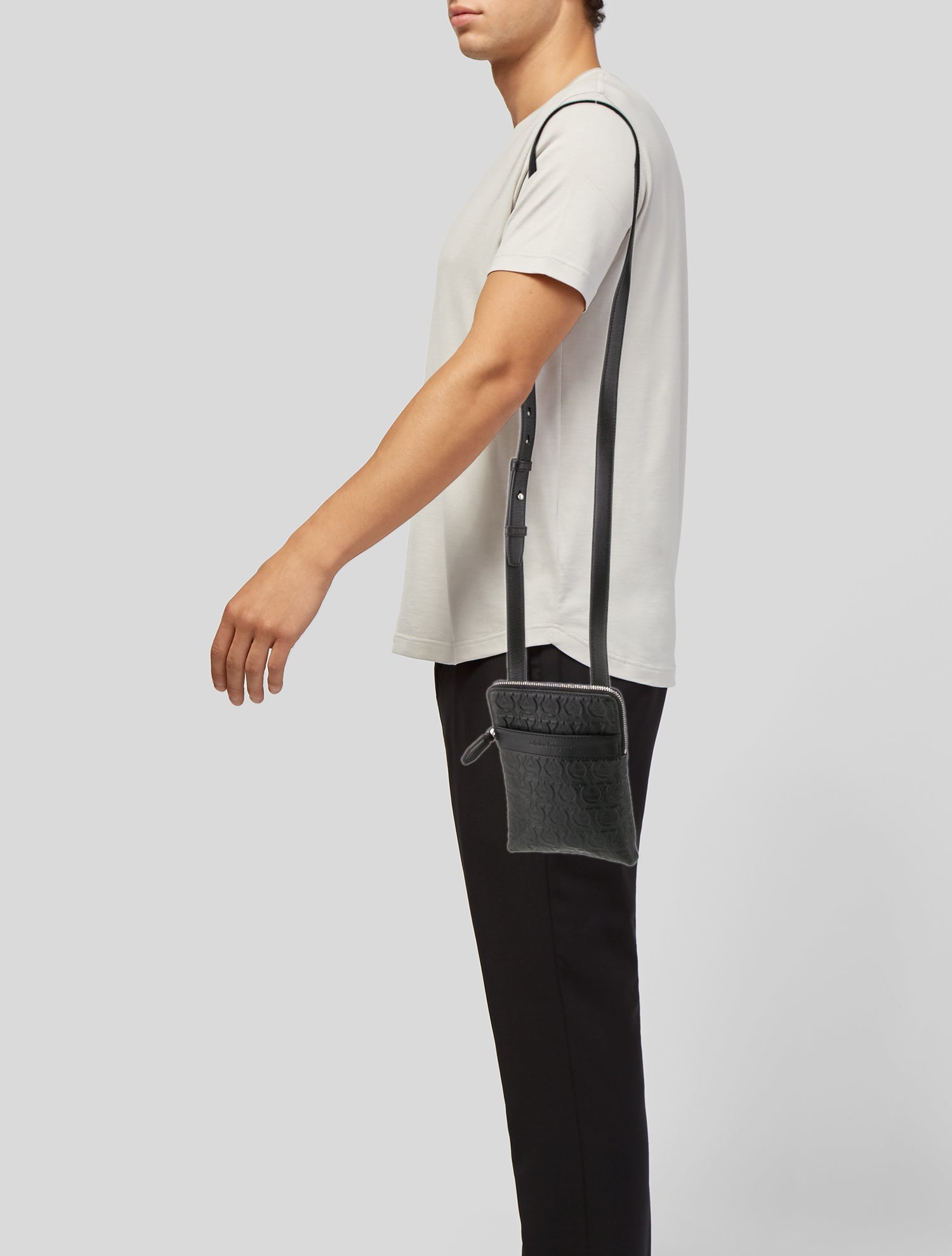 Salvatore Ferragamo Leather Messenger Bag