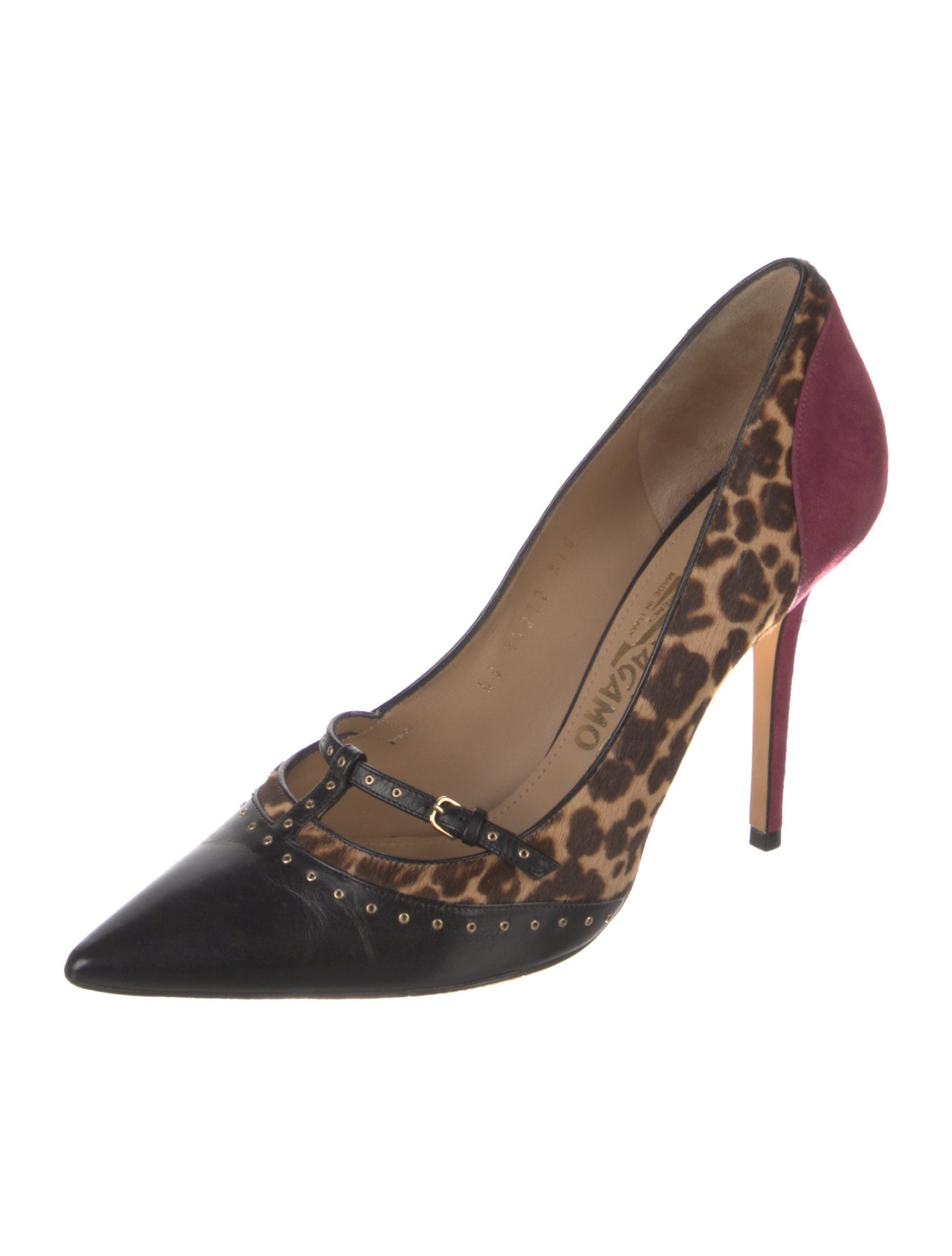 Ferragamo Ponyhair Animal Print Pumps