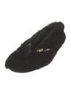 Ferragamo Shearling Leather Trim Embellishment Flats